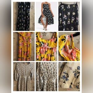 Justice kids  dress and arts class floral dress bundle (3)